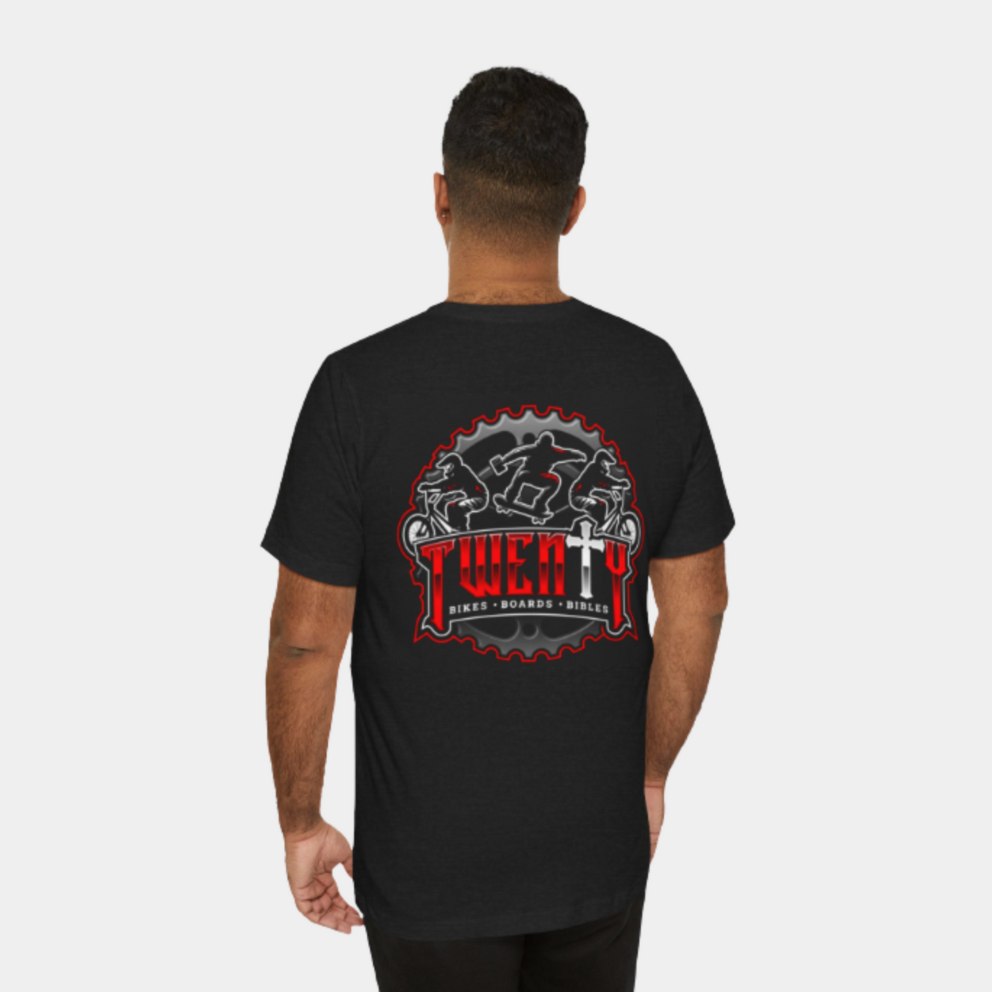 Short-Sleeve Twenty "Bikes, Boards, & Bibles" T-Shirt